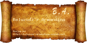 Beluzsár Armandina névjegykártya